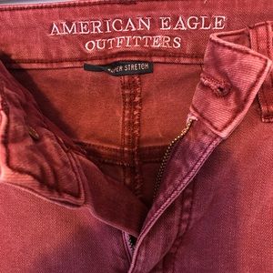 Burgandy AE jeggings